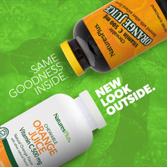 Close-up of orange-flavored Vitamin C chewable tablets