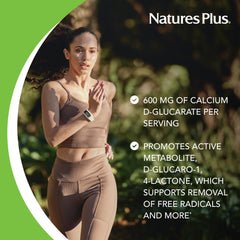 Supplement facts panel for NaturesPlus Calcium D-Glucarate