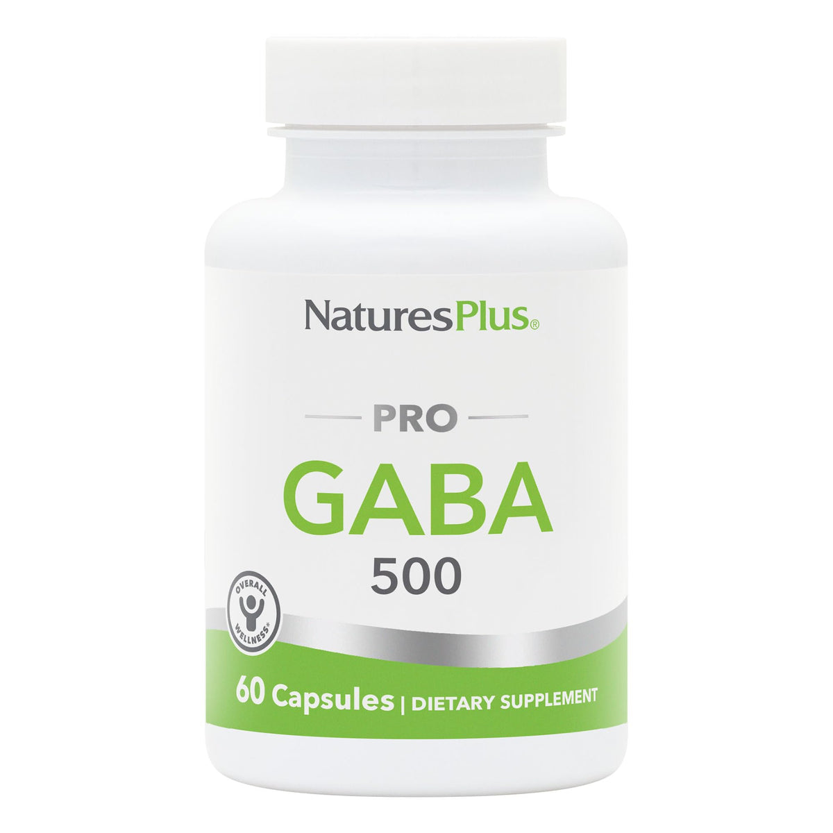 NaturesPlus PRO GABA 500 mg bottle front view