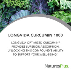 Side view of the NaturesPlus PRO Longvida Curcumin 1000 mg bottle