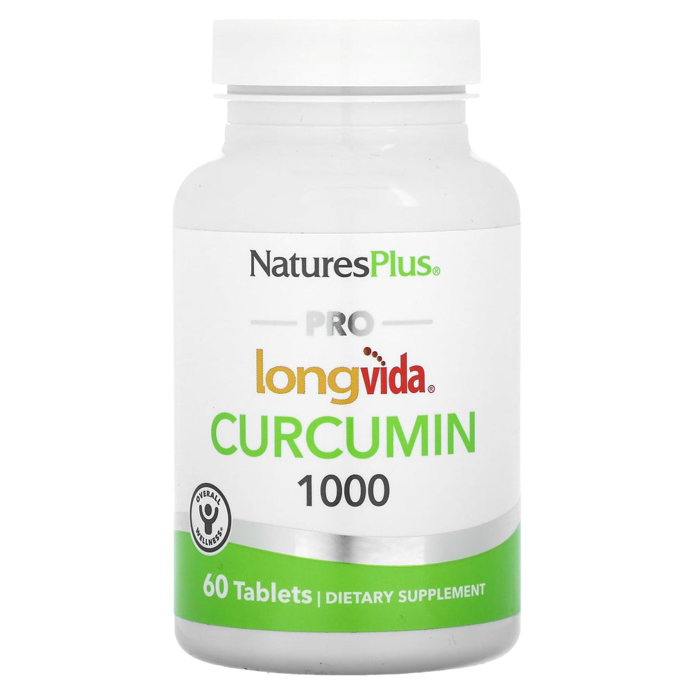 Bottle of NaturesPlus PRO Longvida Curcumin 1000 mg - 60 tablets