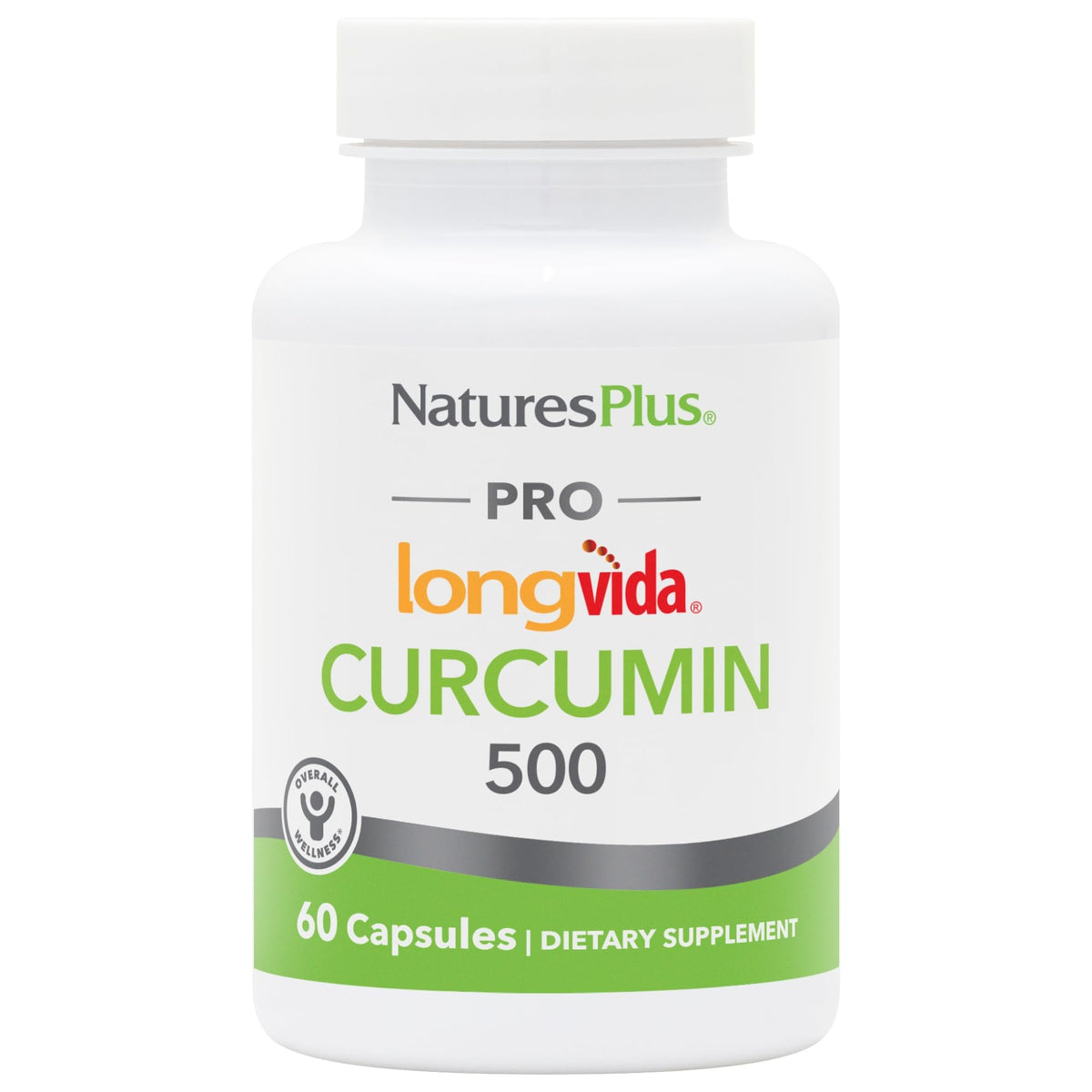 NaturesPlus PRO Longvida Curcumin 500 mg bottle – hero image