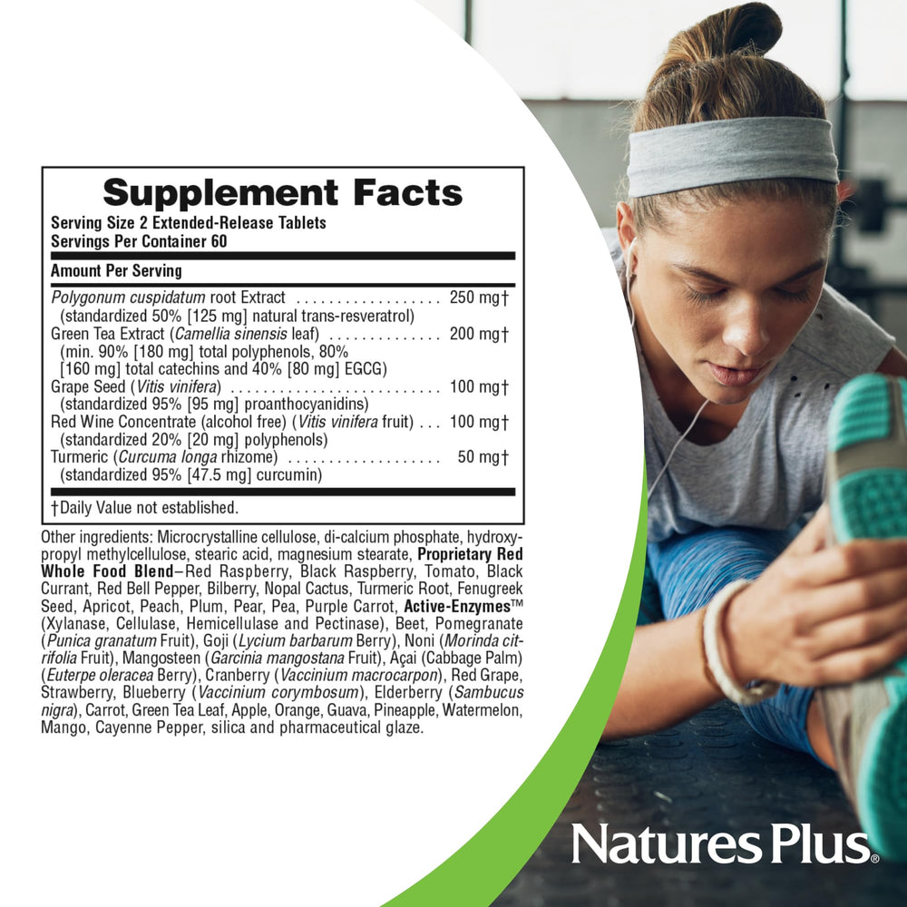 Gluten-free NaturePlus Resveratrol supplement packaging