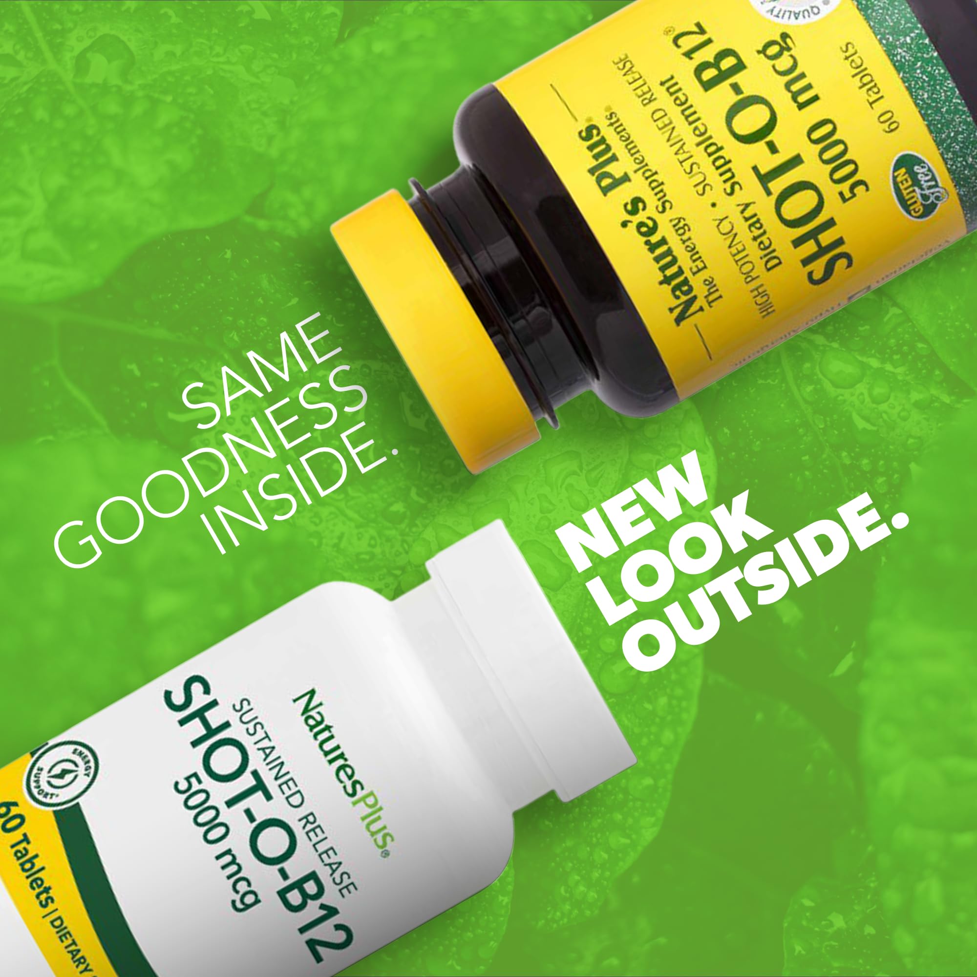 Close-up of one bottle showing 30 tablets for Shot-O-B12 5000 mcg