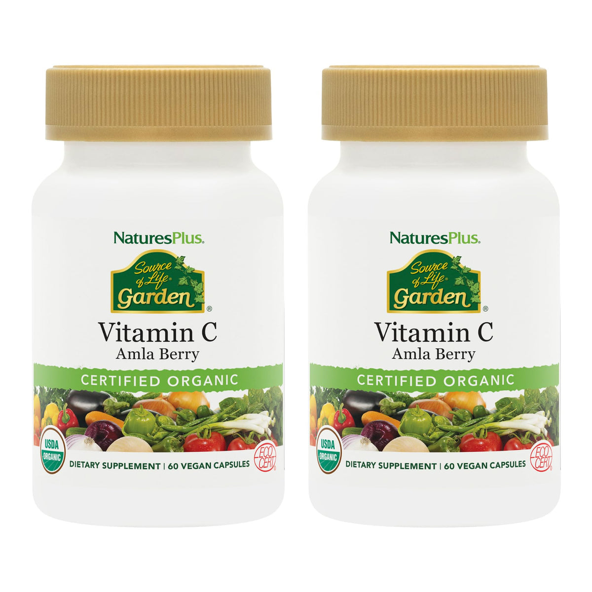 NaturesPlus Source of Life Garden Vitamin C bottle – pack of 2