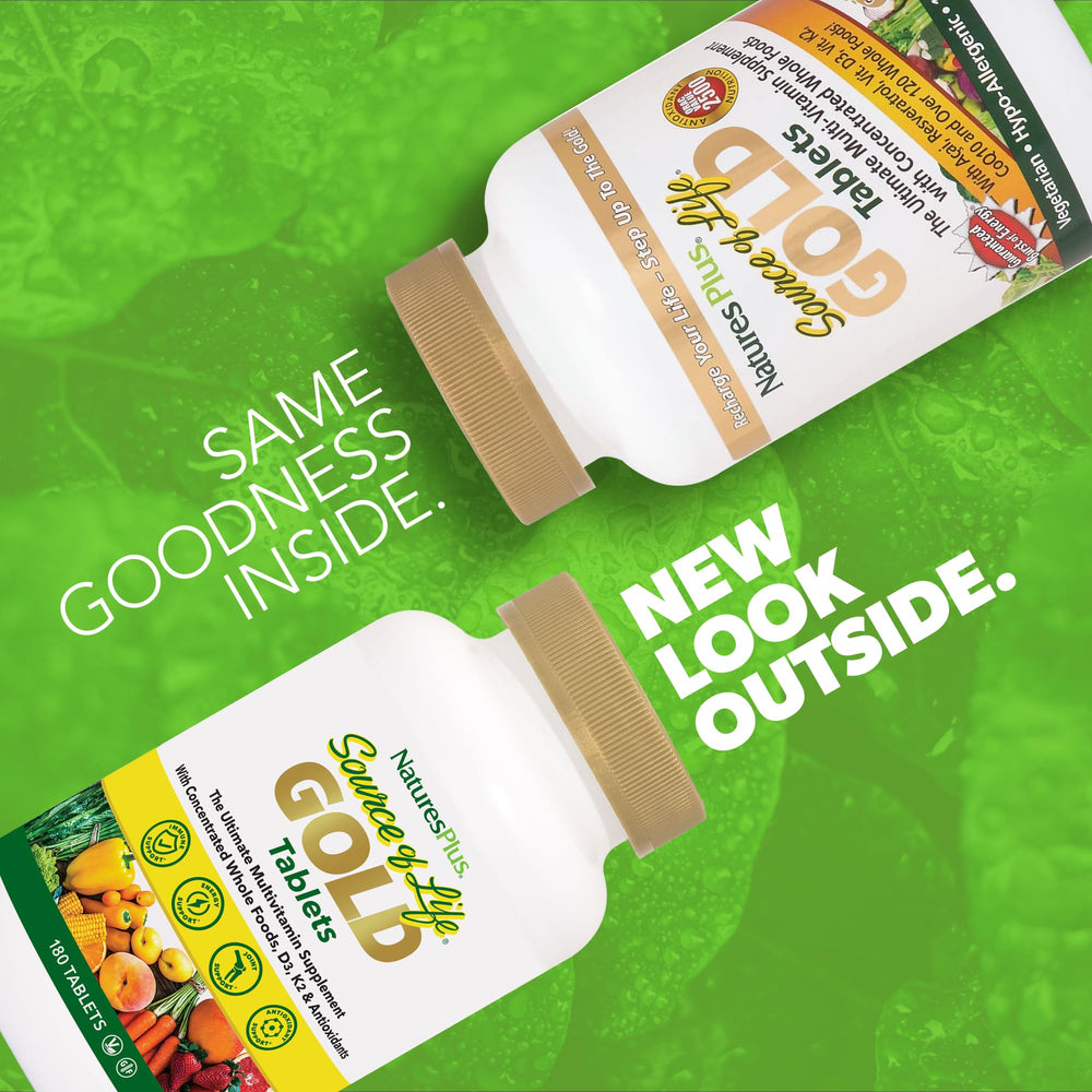 Close-up of bottle label highlighting 180 tablets and 60 servings