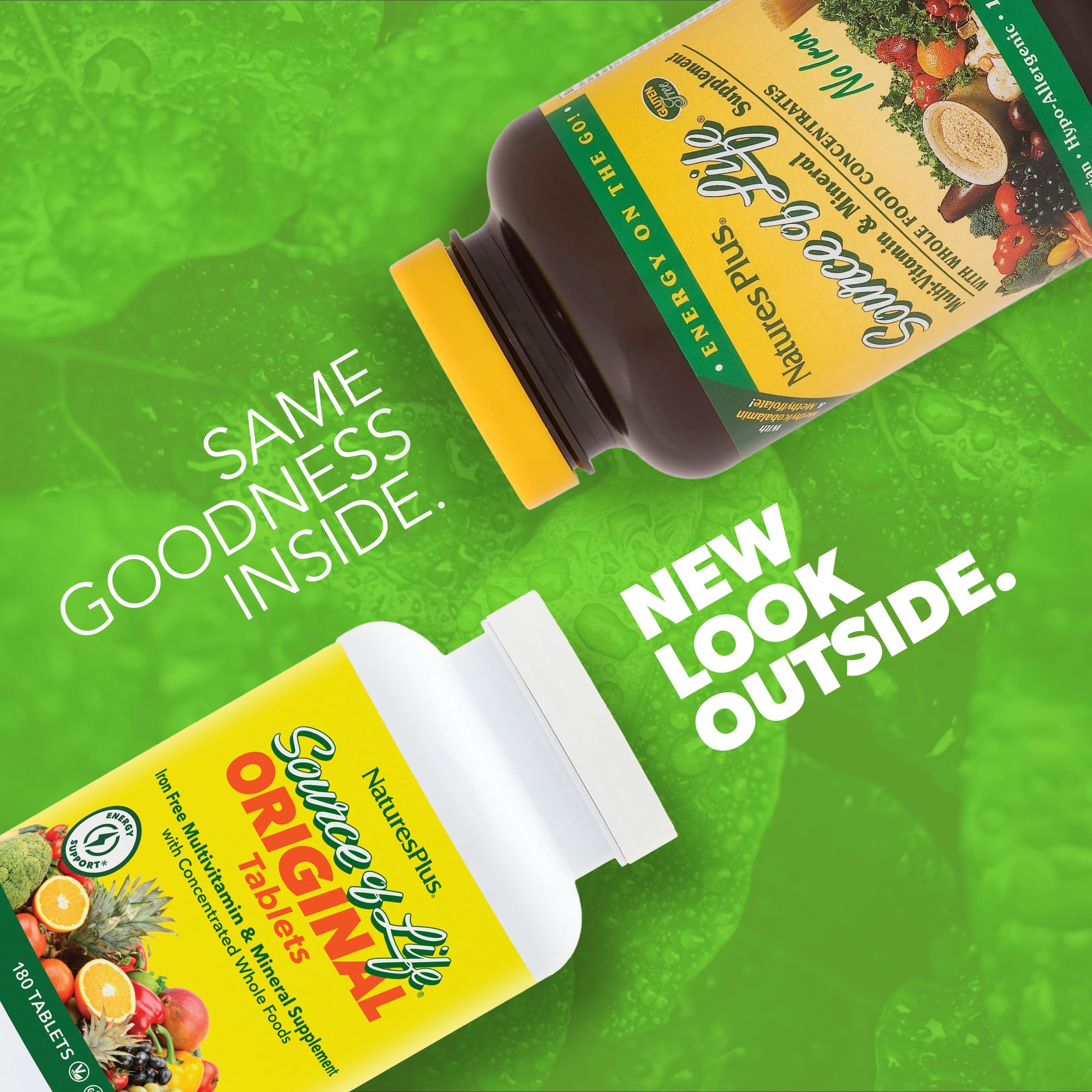 Close-up of No Iron label on bottle