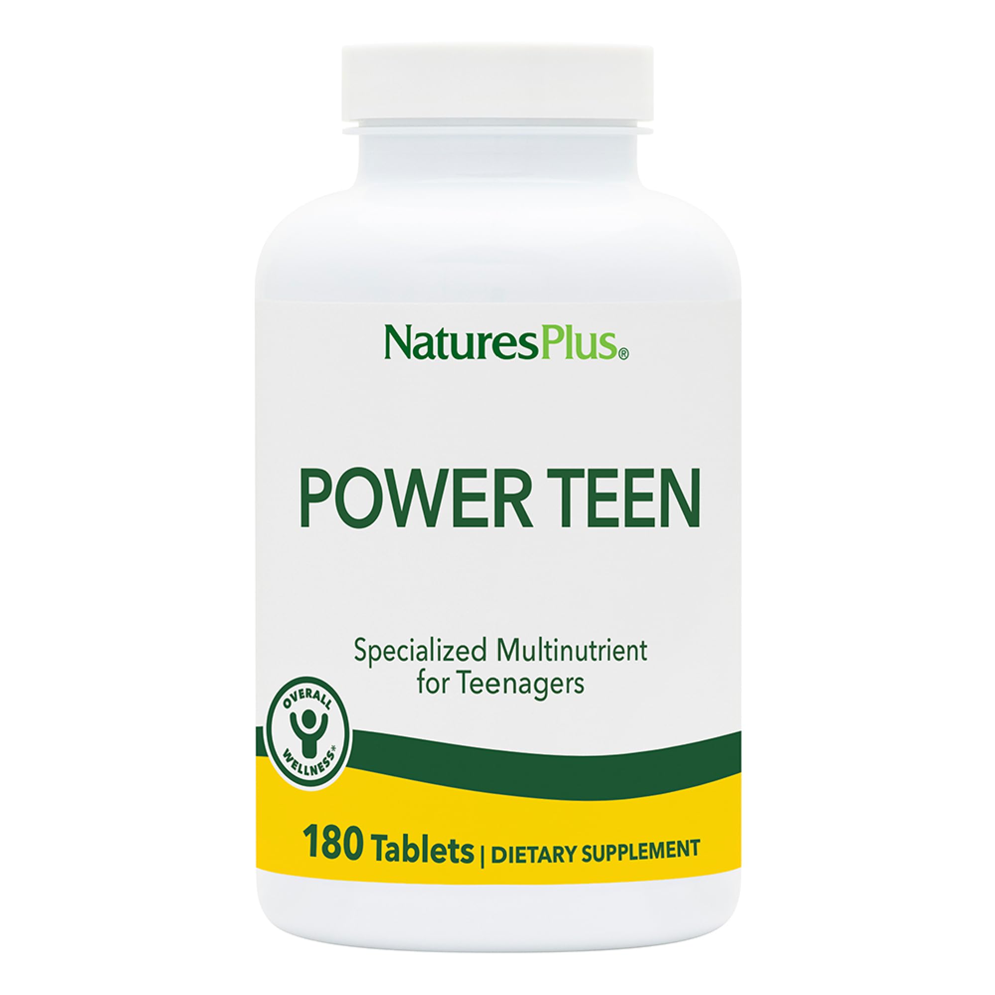 Power Teen bottle with 180 vegetarian tablets