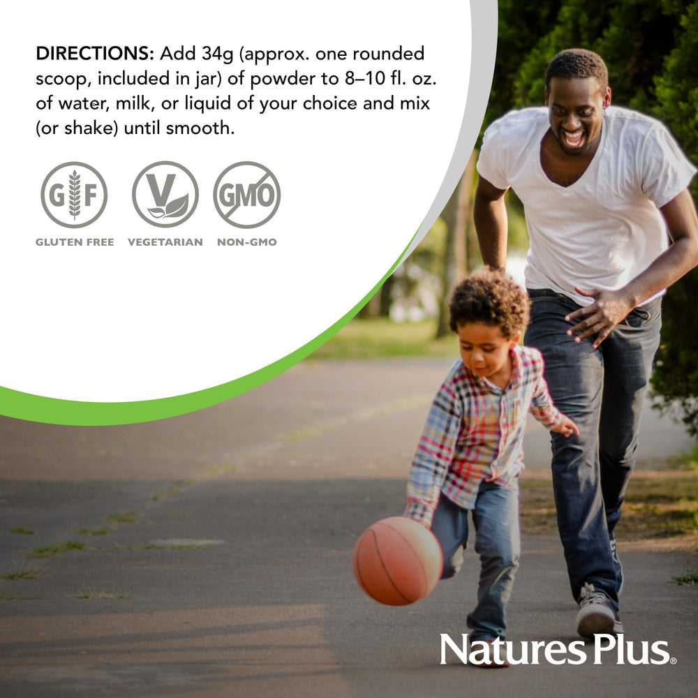 NaturesPlus SPIRU-TEIN Blueberries and Cream packaging on shelf during transition