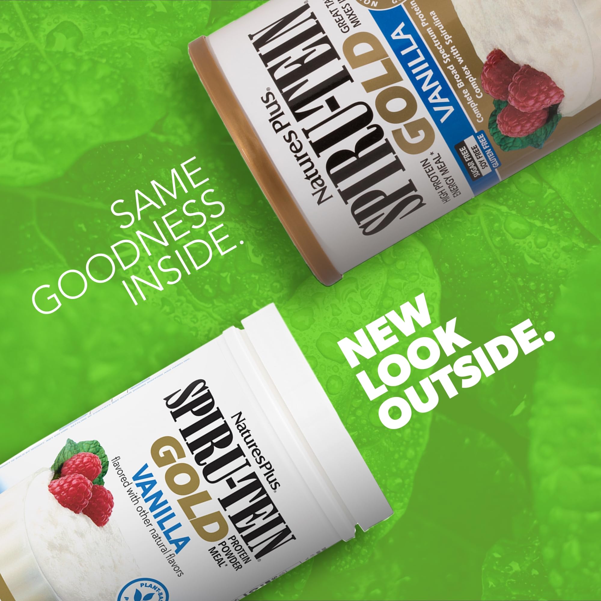 Back nutrition label of SPIRU-TEIN GOLD Vanilla