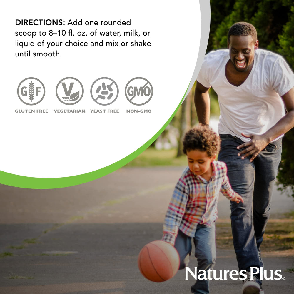 SPIRU-TEIN Junior Chocolate gluten-free jar communicates dietary option