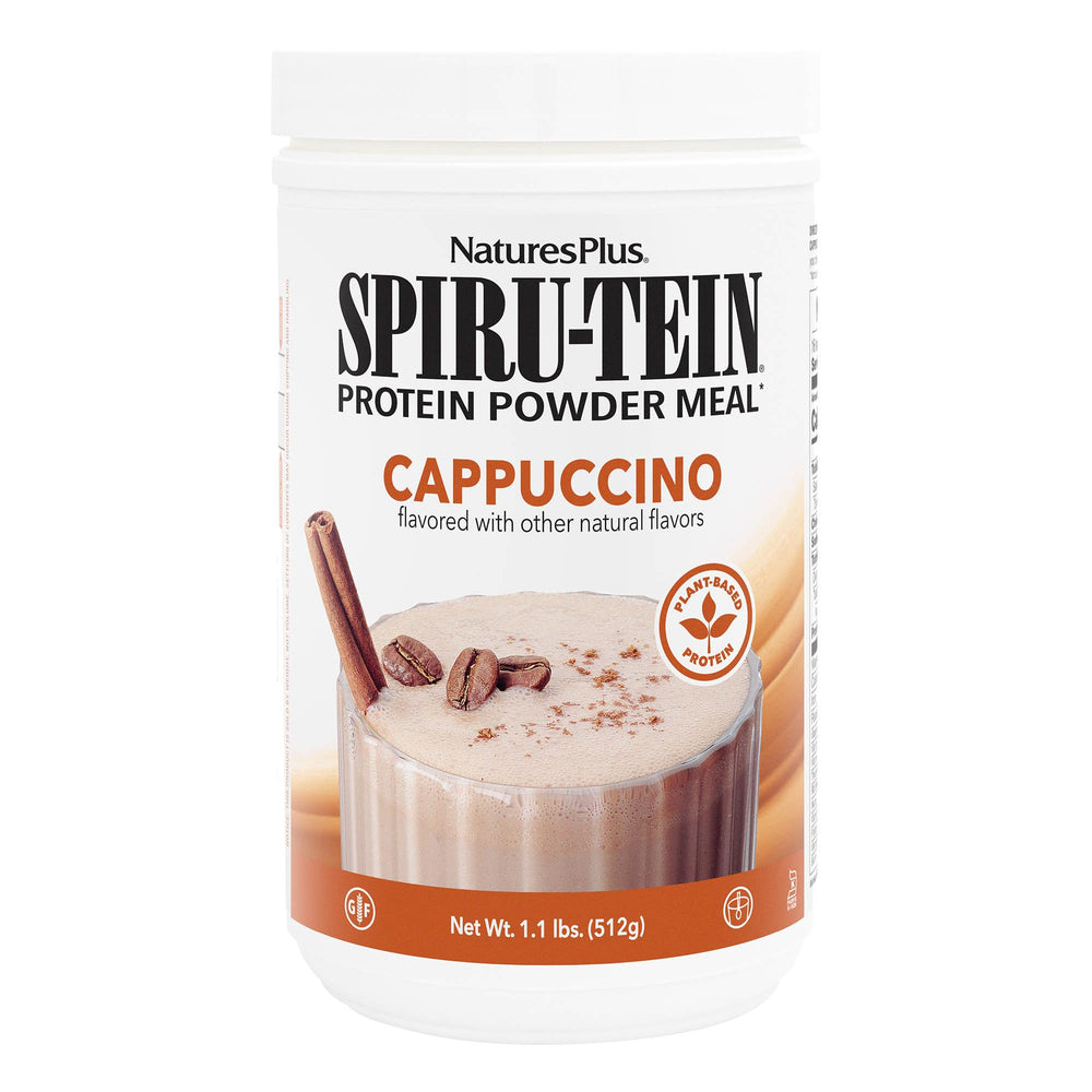 NaturesPlus SPIRU-TEIN Shake Cappuccino 1.1 lb canister