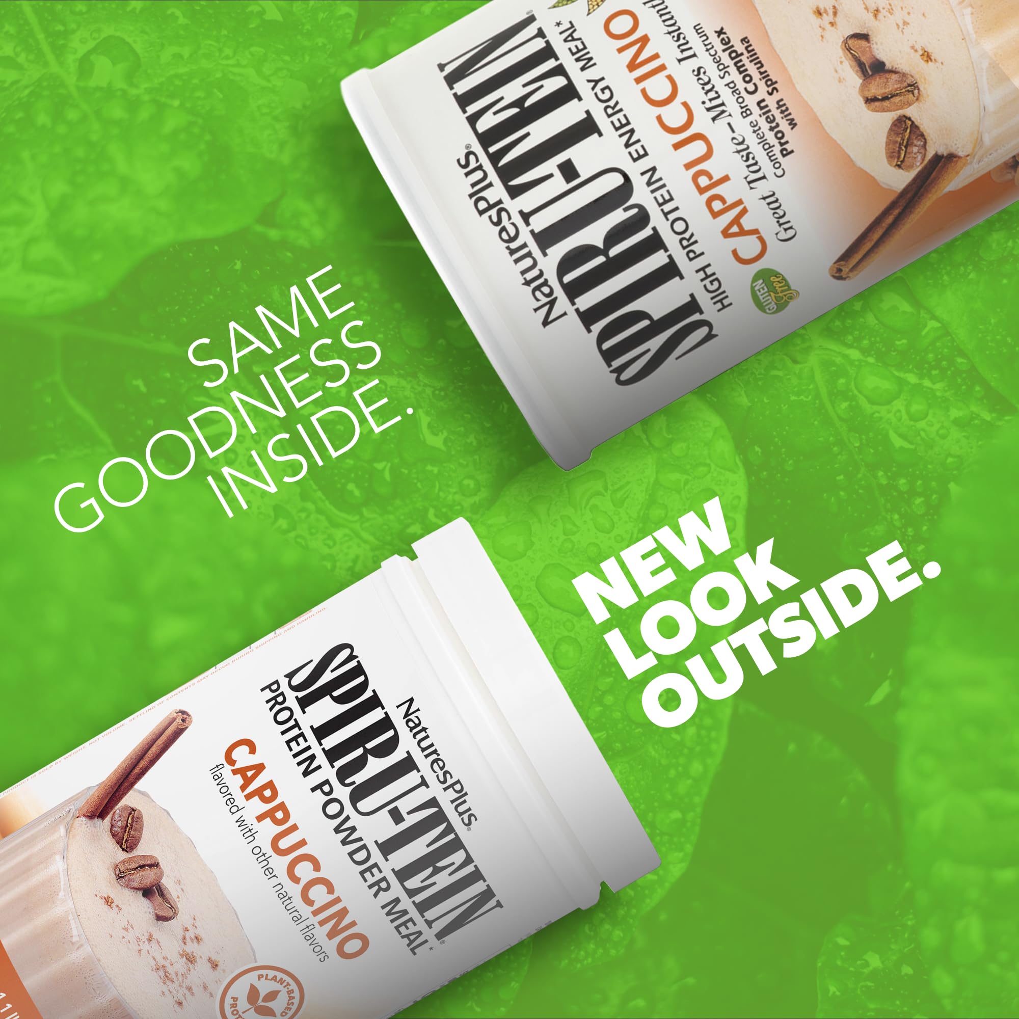 Tri-Part Protein Blend: rice protein, pea protein, non-fermented and fermented soy