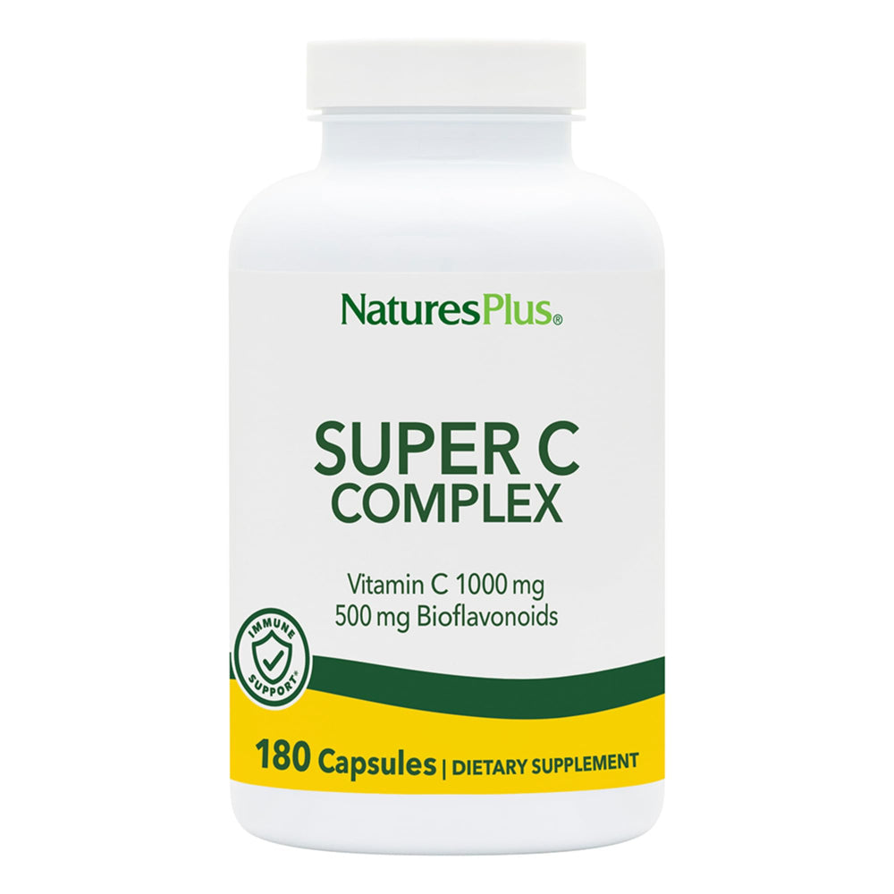 Front view of NaturesPlus Super C Complex two-pack bottle