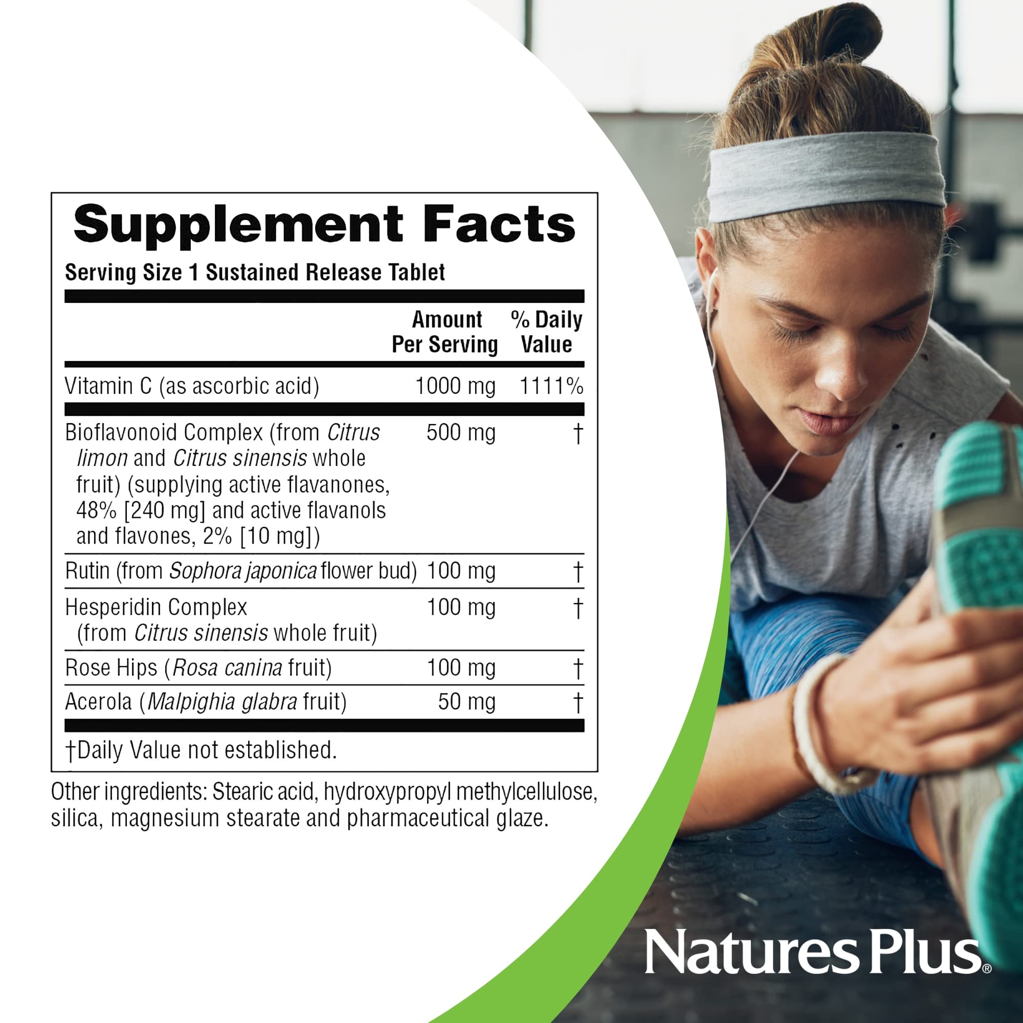 Gluten-free and vegetarian indicators for NaturesPlus Super C Complex