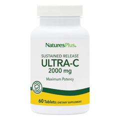 Front view of NaturesPlus Ultra-C 2000 mg Vitamin C with Rose Hips bottle (60 tablets)