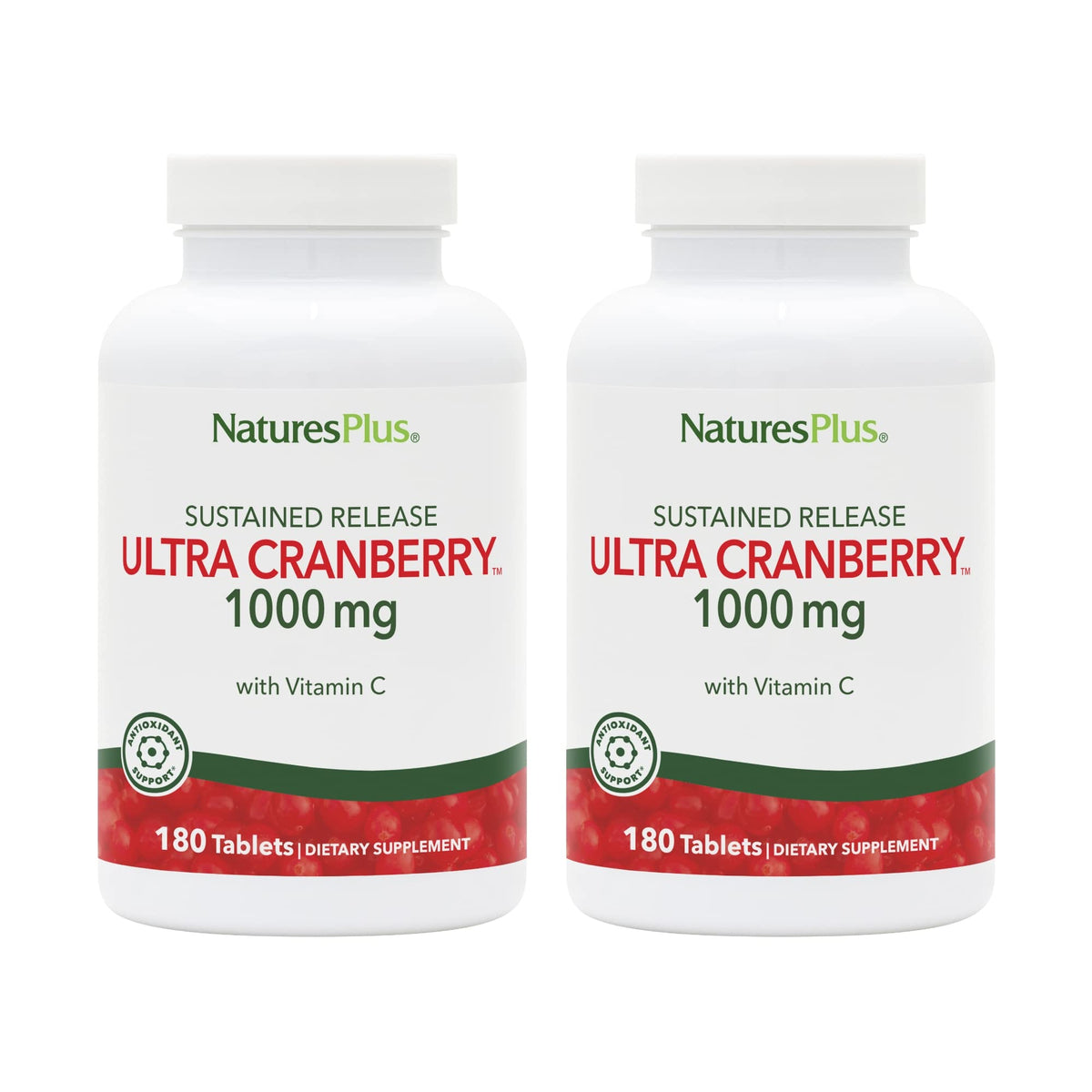 NaturesPlus Ultra Cranberry 1000-180 bottle front label