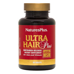 2-pack packaging of NaturesPlus Ultra Hair Plus with 60 tablets