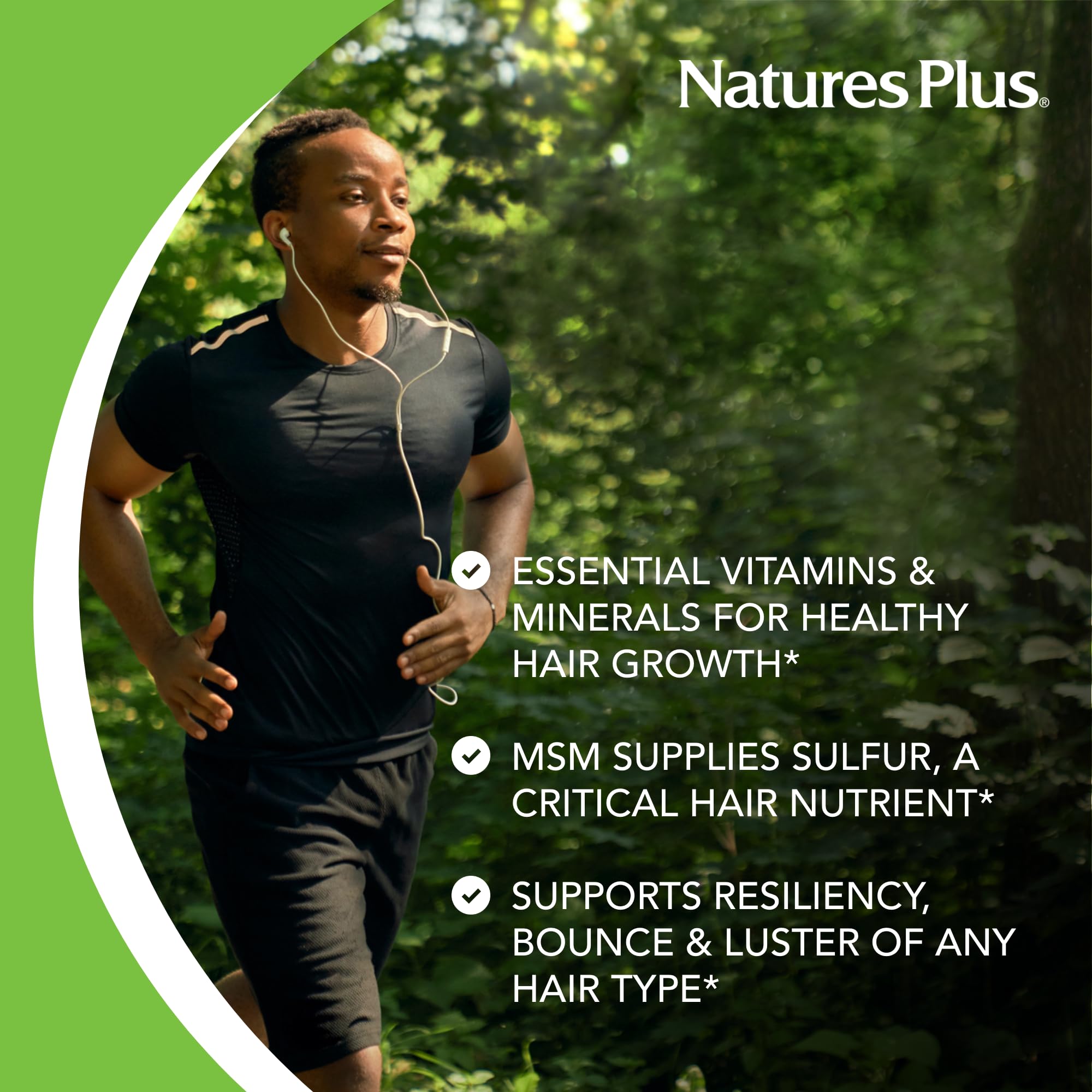 Sustained-release tablet illustration for NaturesPlus Ultra Hair Plus