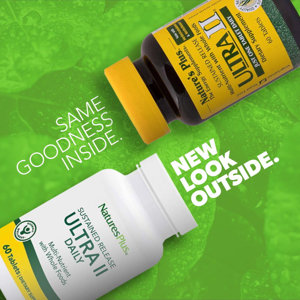 Close-up of Ultra II Daily label highlighting vitamins