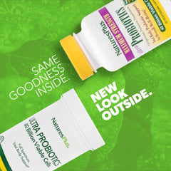 Back label of Ultra Probiotics bottle with supplement facts