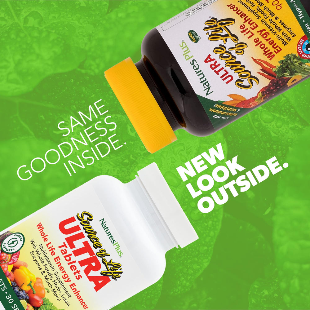 Product label for NaturesPlus Ultra Source of Life Multivitamin