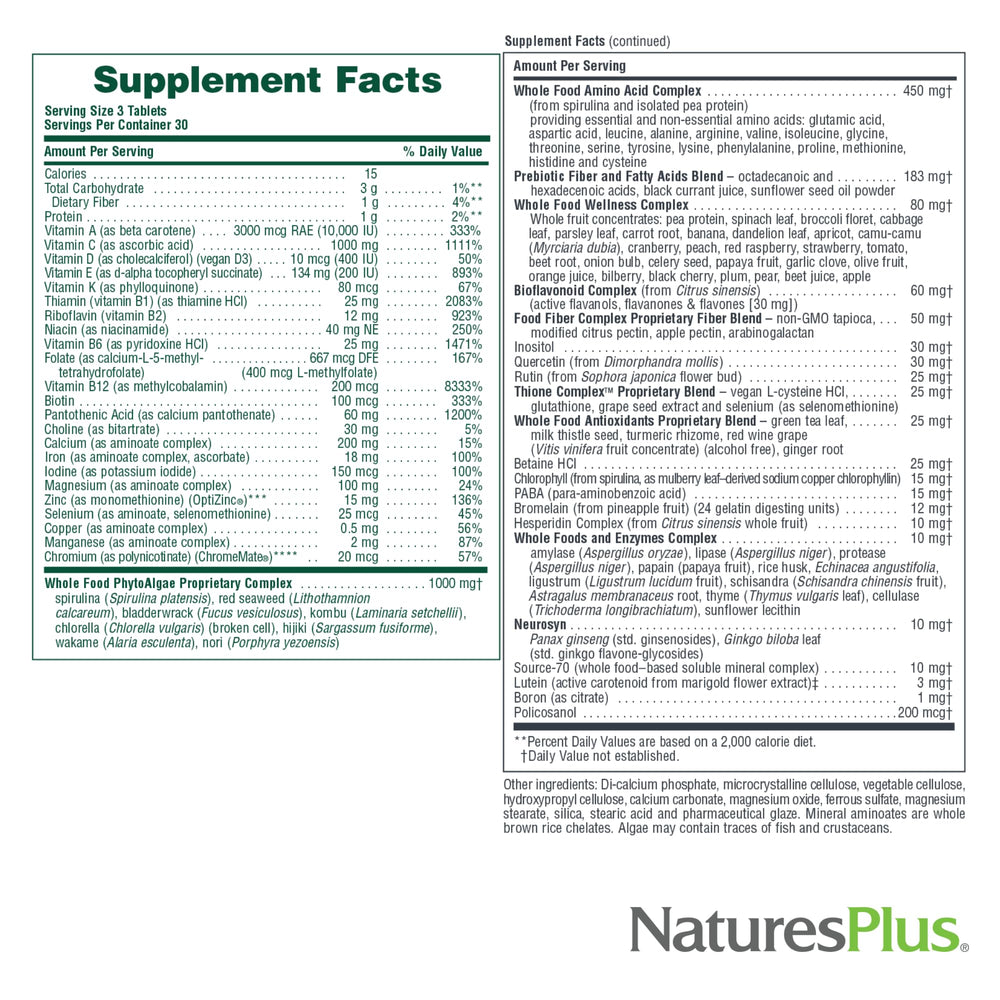 Gluten-free and vegetarian multivitamin packaging