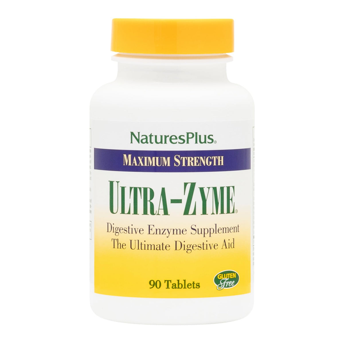 Front view of NaturesPlus Ultra-Zyme 90 tablets bottle