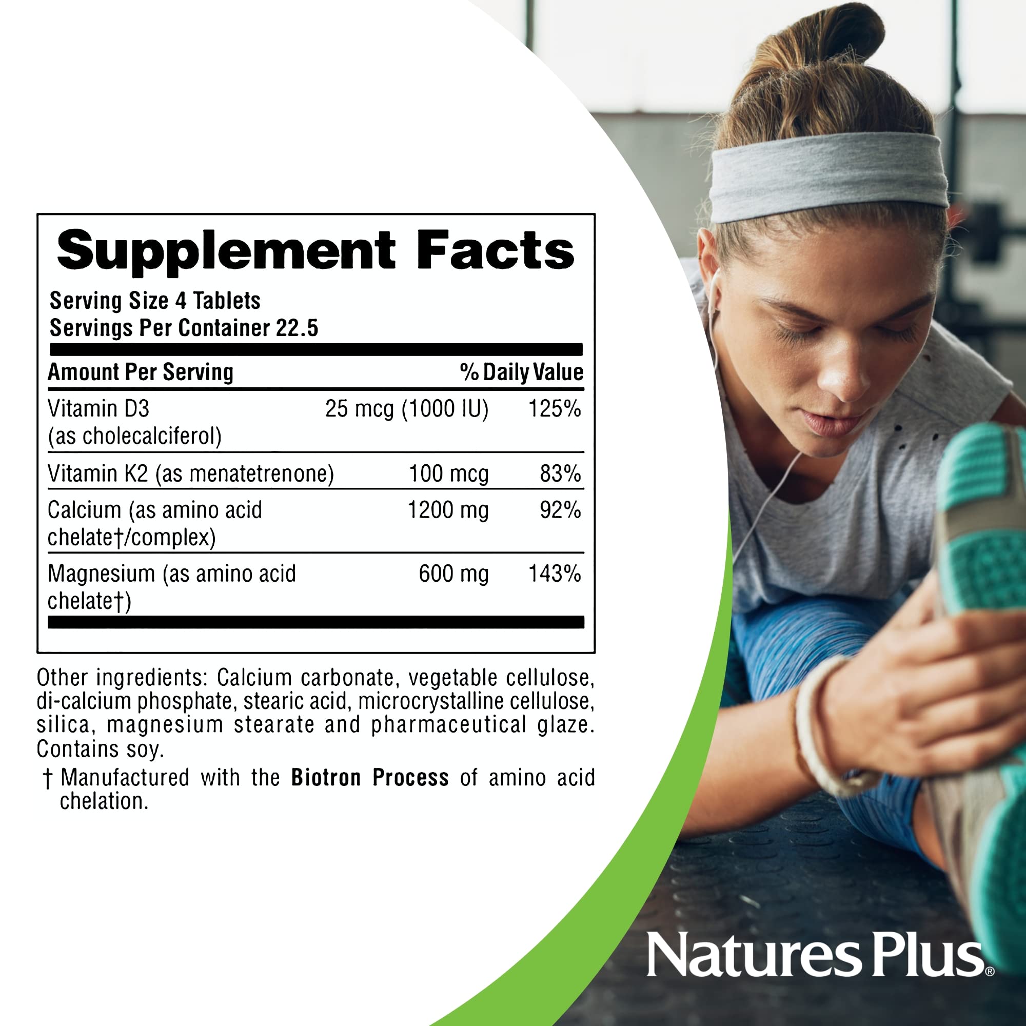 Vegetarian and gluten-free badge for NaturesPlus supplement