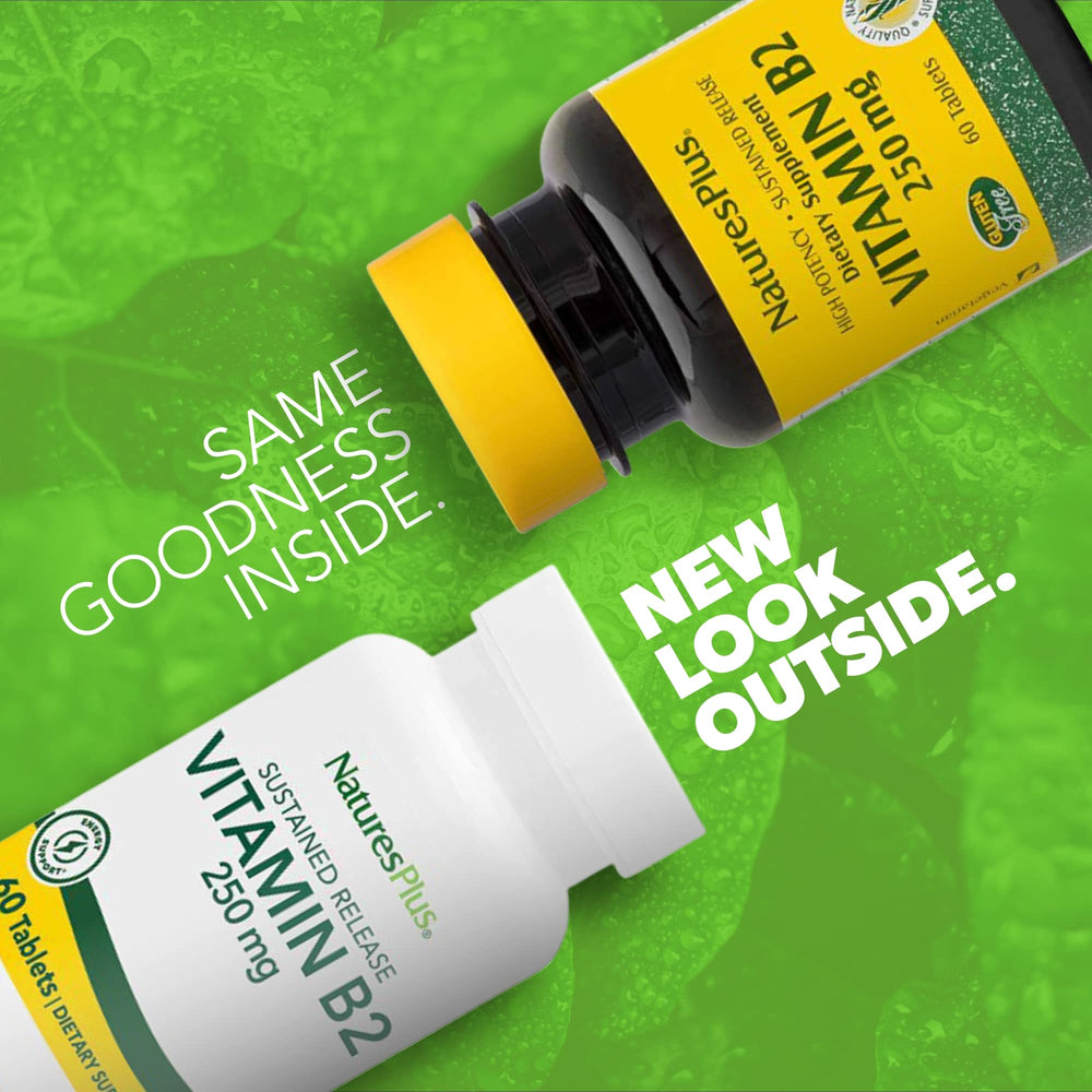 Close-up of Vitamin B2 Riboflavin 250 mg label