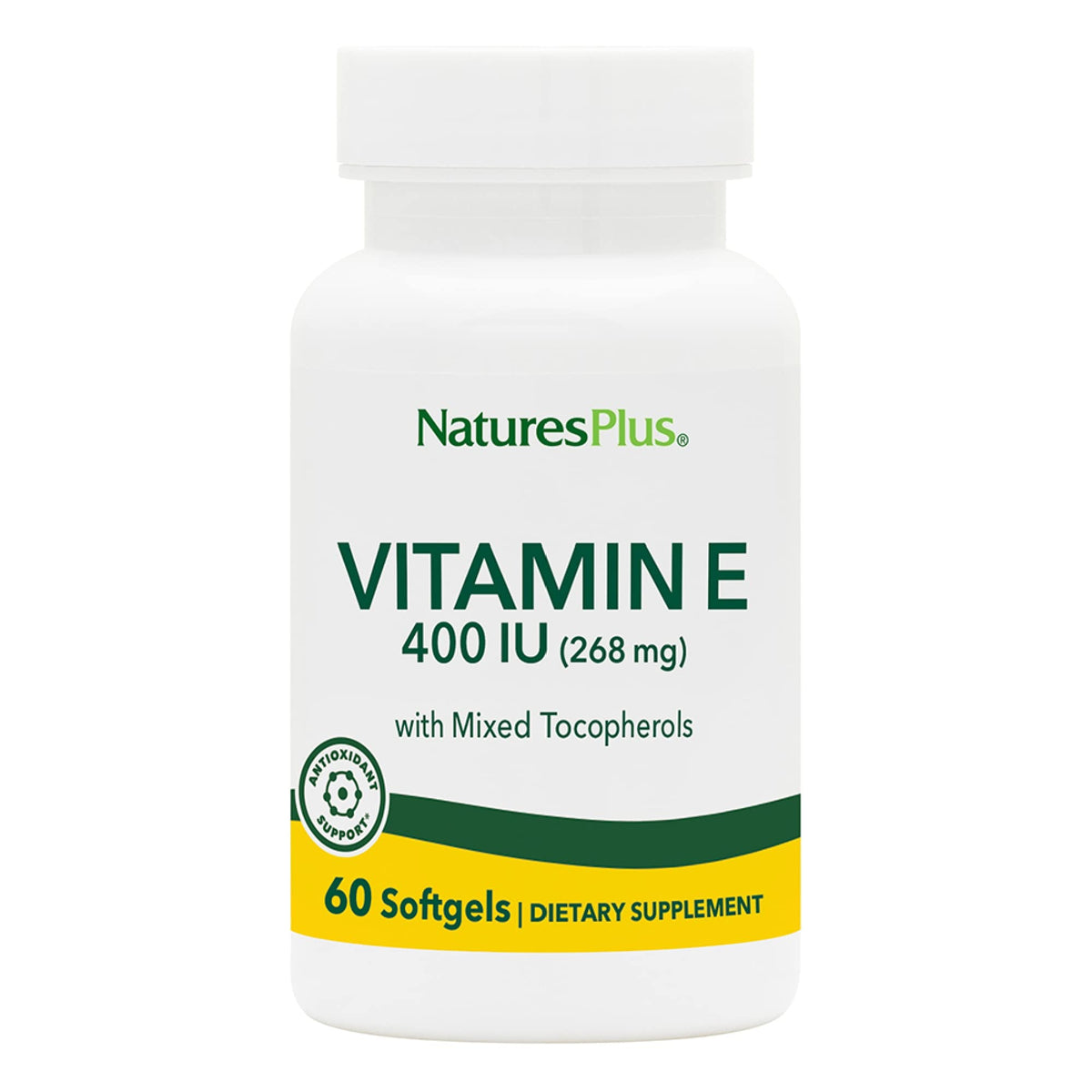NaturesPlus Vitamin E 400 IU bottle front
