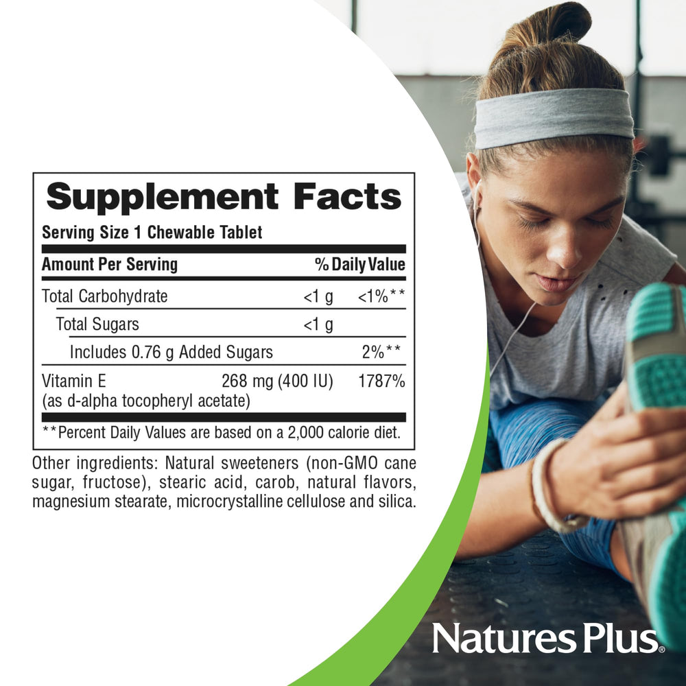 Packaging variation notice for NaturesPlus Vitamin E Carob Flavor 2-Pack