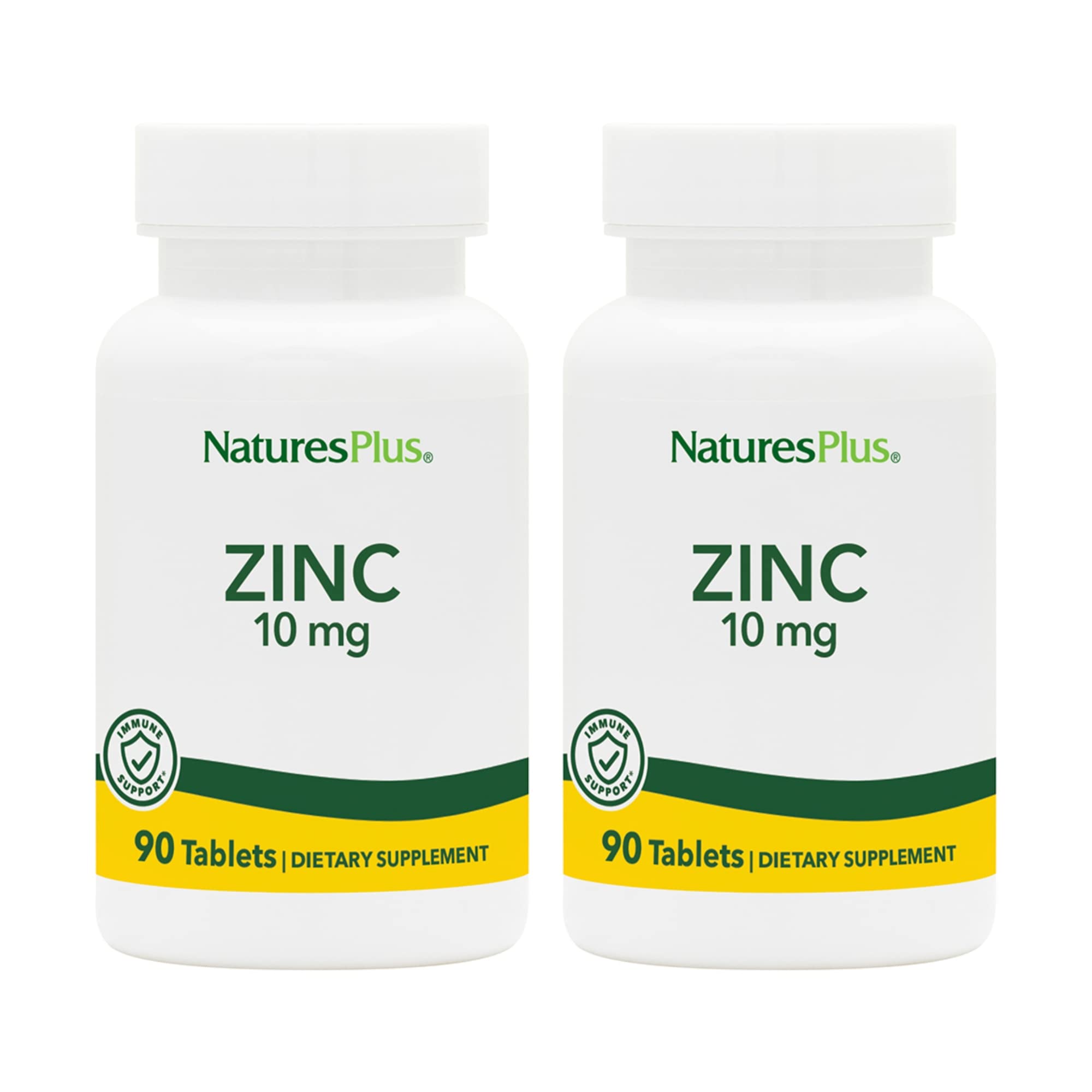 Front label of NaturesPlus Zinc 10 mg bottle