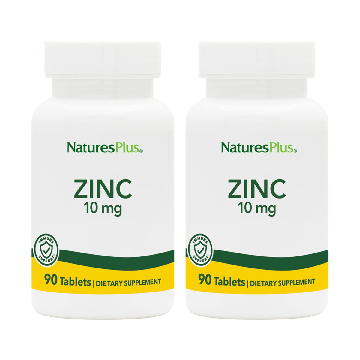 Front label of NaturesPlus Zinc 10 mg bottle