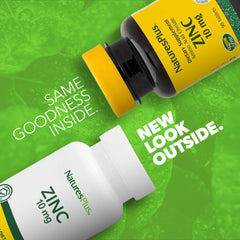 Close-up of zinc 10 mg amino acid chelate form text