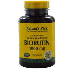 NaturesPlus Biorutin 1000 mg bottle – vegan, gluten-free; 180 total servings