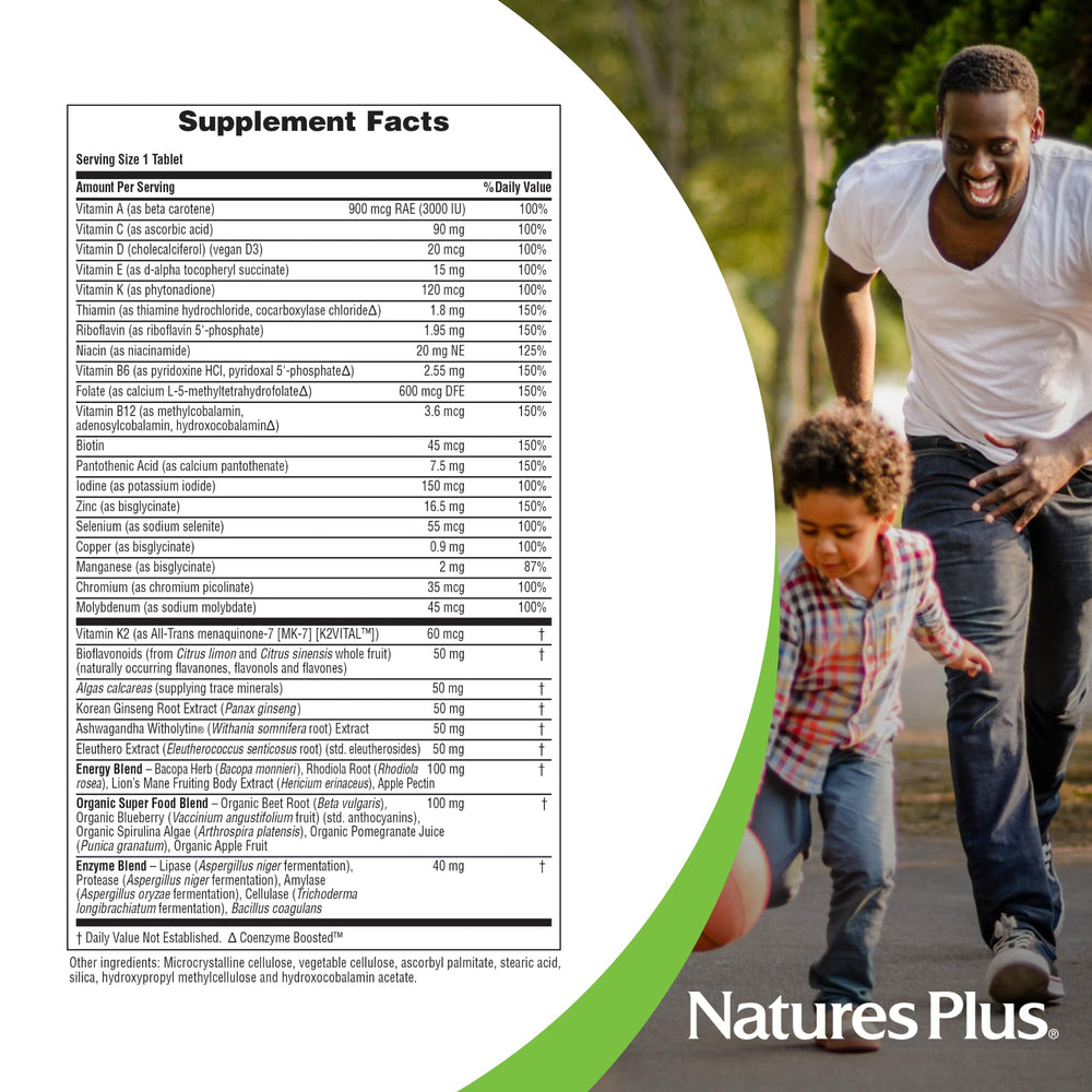 Men's specific vitamin formula in His Journey artwork.