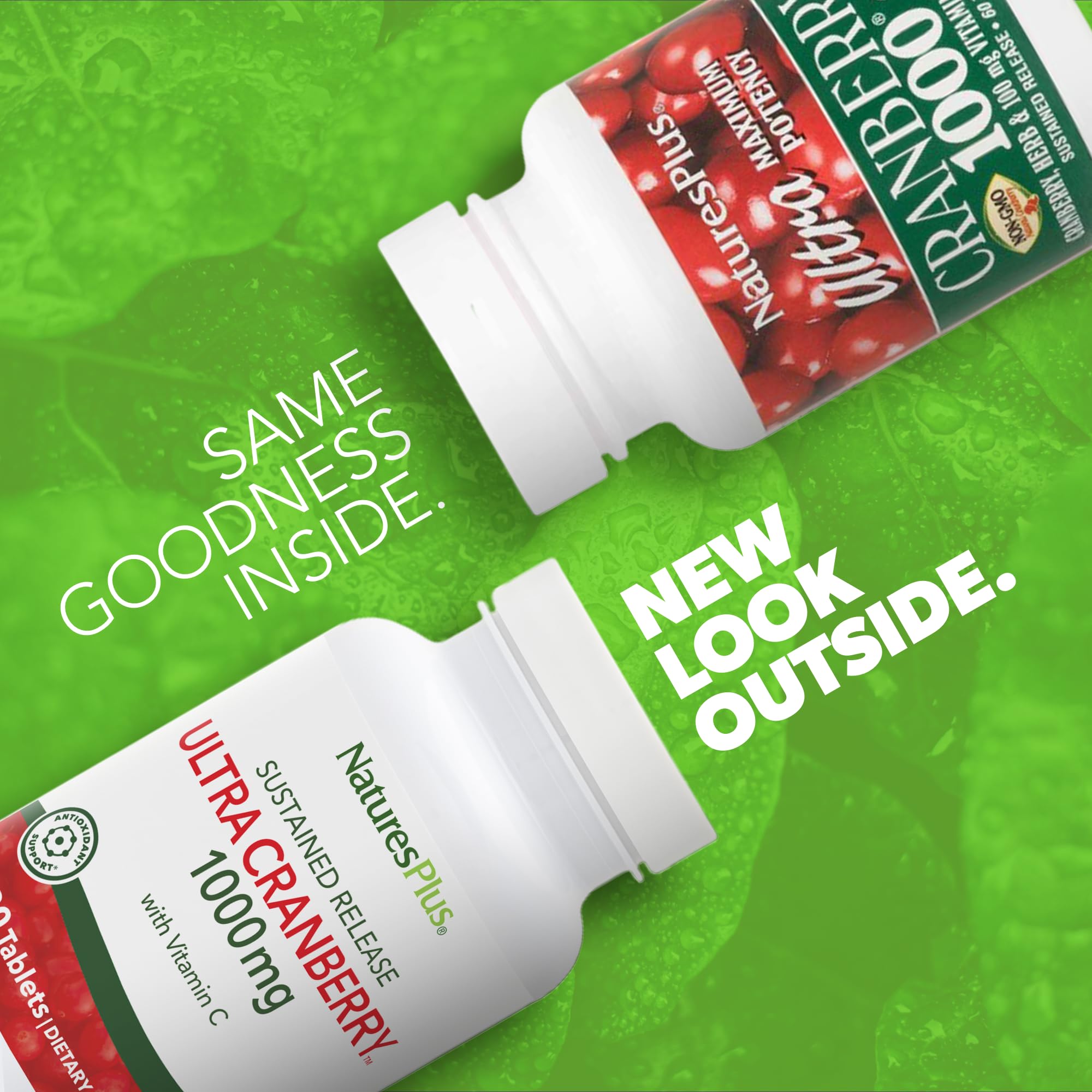 NaturesPlus Ultra Cranberry bottle side view