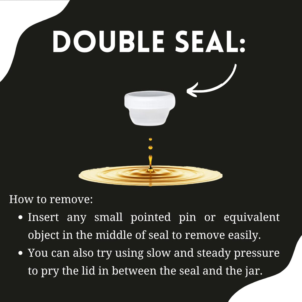 Amber glass bottle with tamper-evident seal