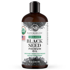NaturoBliss Organic Black Seed Oil 8oz bottle