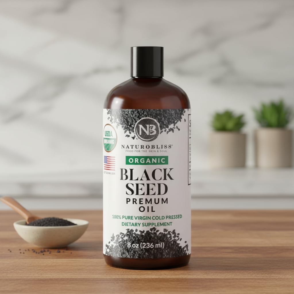 Ingredients and purity details for black seed oil