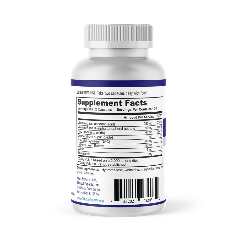 Capsules and bottle shown for Navan CataRx AREDS 2