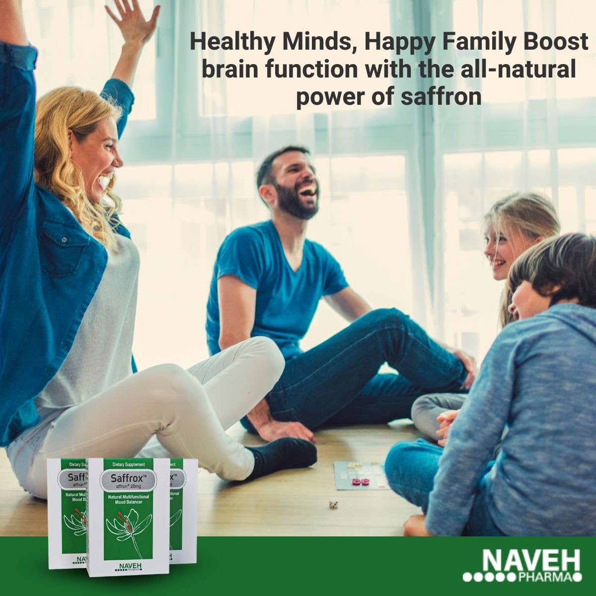 Cognitive support and stress relief with saffron