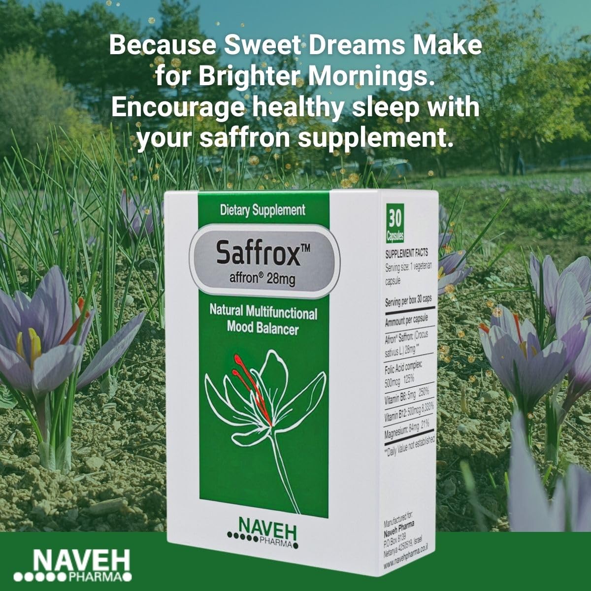 Non-GMO vegan friendly Saffrox packaging