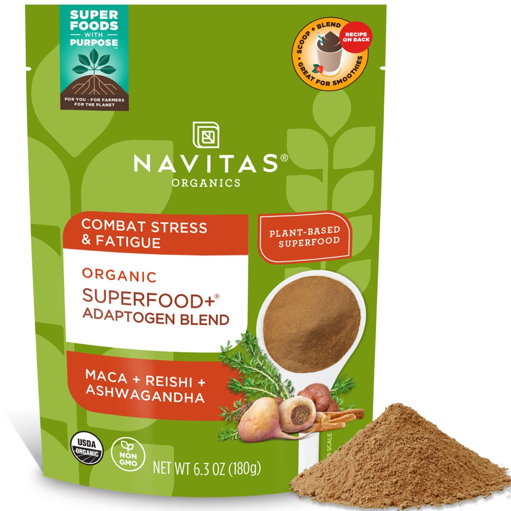 Hero image of Navitas Organics Adaptogen Blend bag