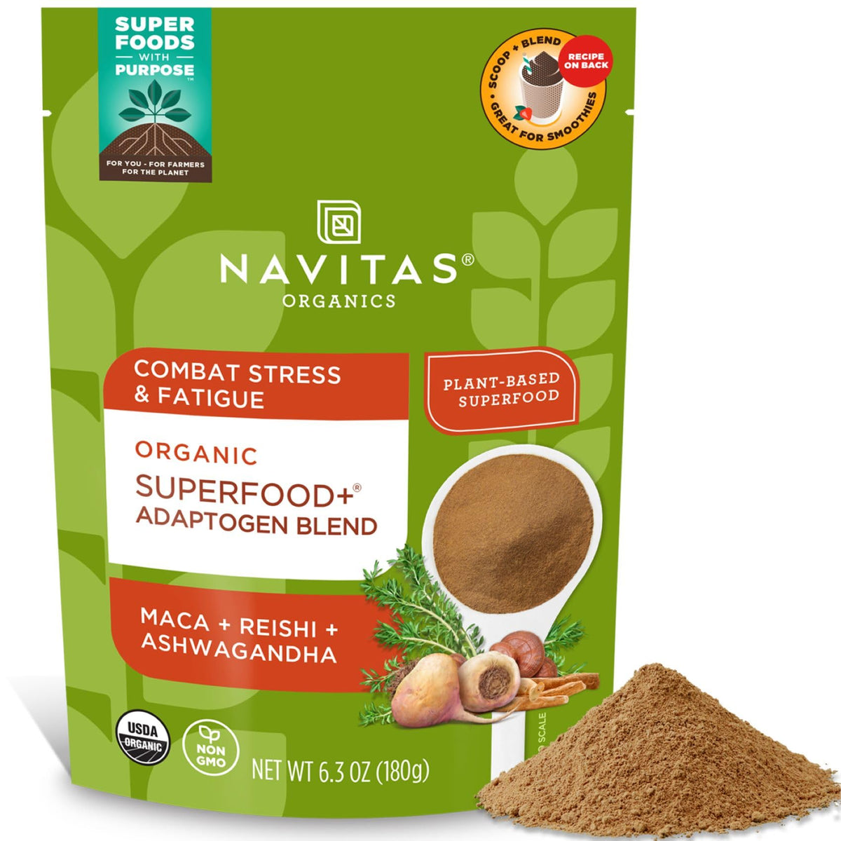 Hero image of Navitas Organics Adaptogen Blend bag