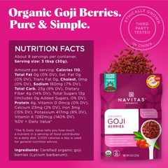 Goji berries packaging by Navitas Organics