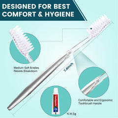 100 x 5g toothpaste tubes included in the set