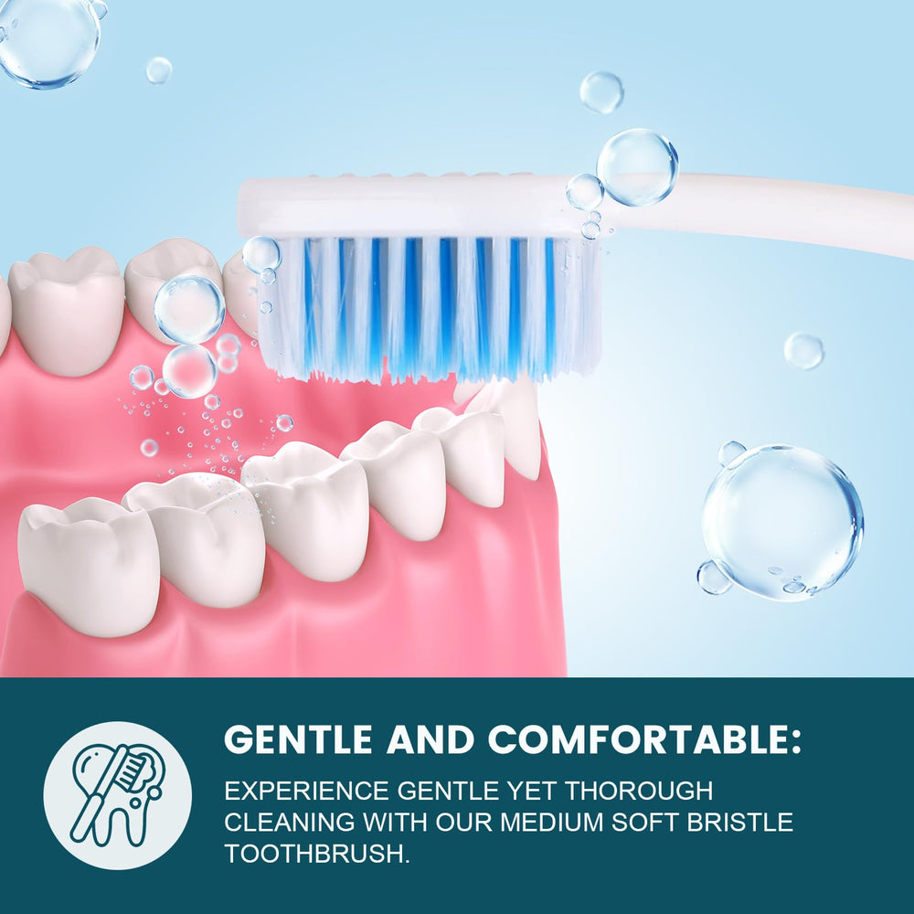 7.4 inch long toothbrush with ergonomic grip