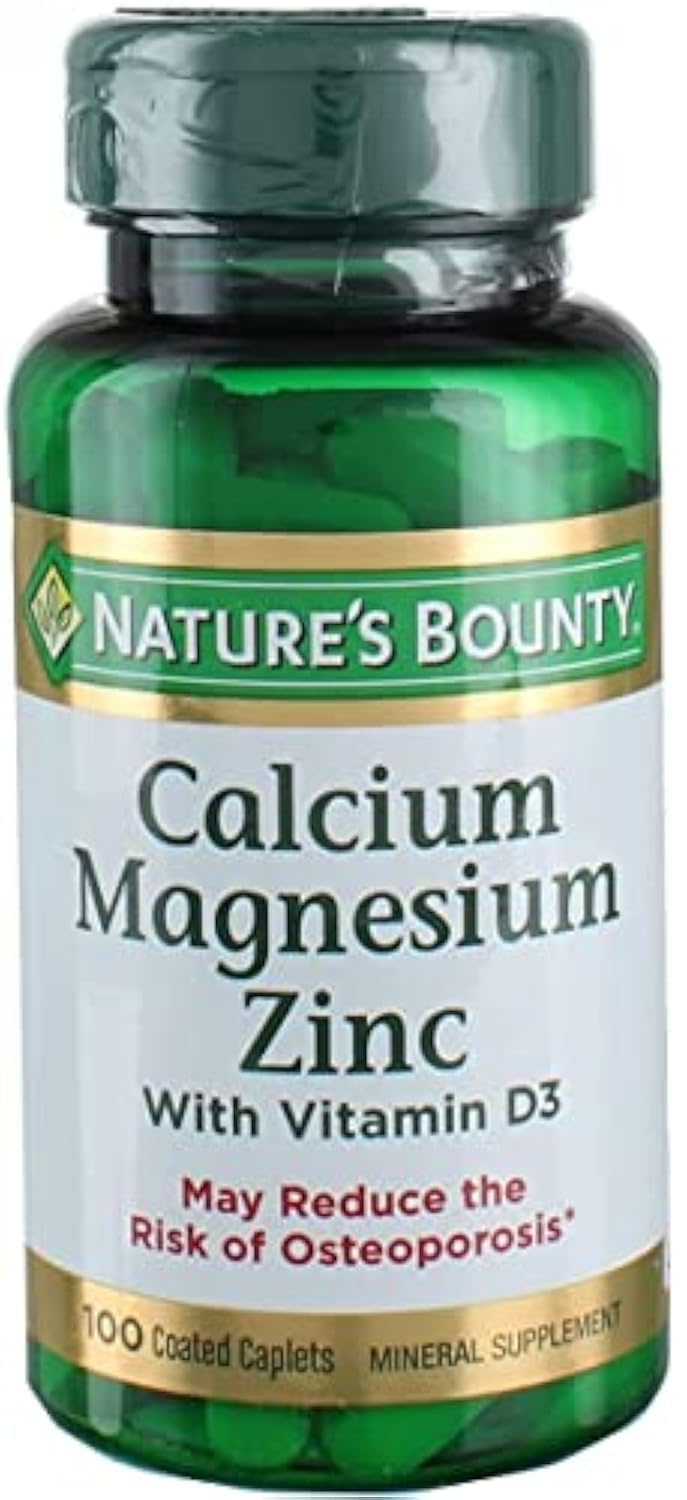 Nature's Bounty Nb VIT Cal/Mag/Zinc Caplets 100 Count bottle